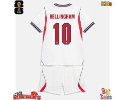 England Jude Bellingham #10 Replica Home Stadium Kit for Kids World Cup 2026 Short Sleeve (+ pants)